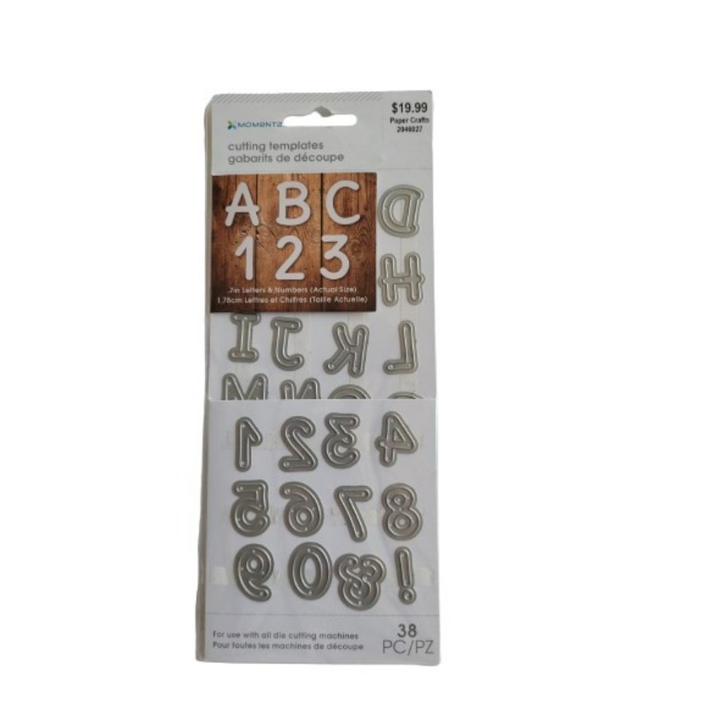 Momenta San Serif Alphabet Set w/ Numbers 38 Dies .7" Retired Set